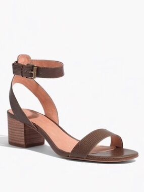 Madewell The Alice Sandal Womans Size 8.5 Safari Leather Block Heel  Old Money